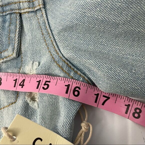 CI SONO DENIM COLLECTION light washed distressed denim jacket cotton sz S NEW !! - Picture 9 of 10